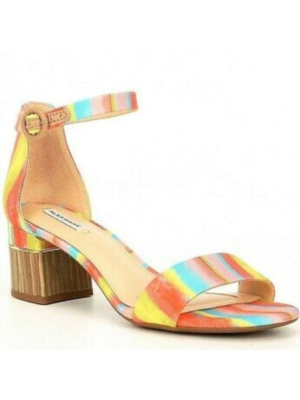 Alex Marie Deltan Rainbow Block Heel Sandal Women's Size 6